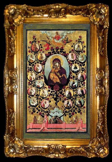framed  Simon Ushakov Praise to Icons of Virgin Mary of Vladimir., ta009-2
